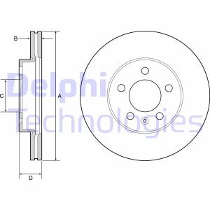 Диск тормозной Delphi BG4963C