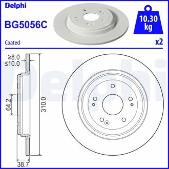 Гальмівний диск Delphi BG5056C