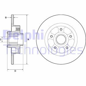 Диск тормозной Delphi BG9132RS