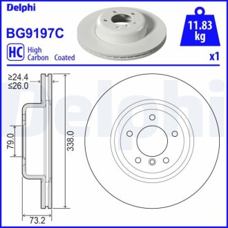 Гальмівний диск Delphi BG9197C