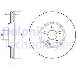 DB Тормозной диск передний W211 Delphi BG9210C