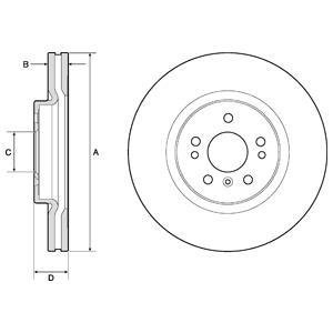 DB Диск тормозной передн.ML W164, R251- (330*32) Delphi BG9968