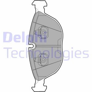 Комплект гальмівних колодок з 4 шт. дисків Delphi LP1002 (фото 1)