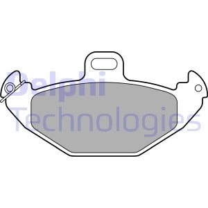 RENAULT Тормозные колодки задние Laguna I,Espace III 94-00 (сист.Brembo) Delphi LP1252