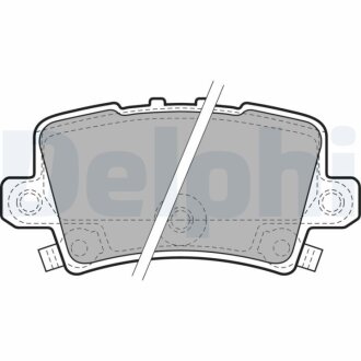 Комплект гальмівних колодок, дискове гальмо Delphi LP1971