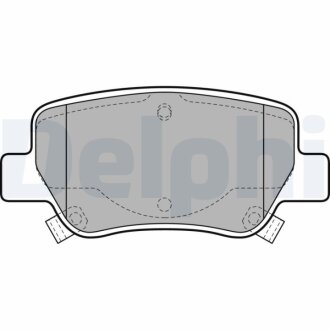 Комплект гальмівних колодок, дискове гальмо Delphi LP2206