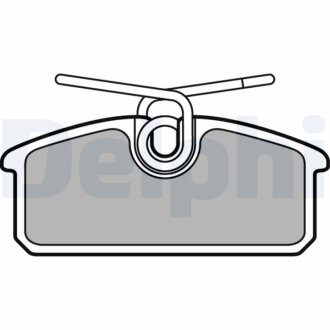 Комплект гальмівних колодок, дискове гальмо Delphi LP3150