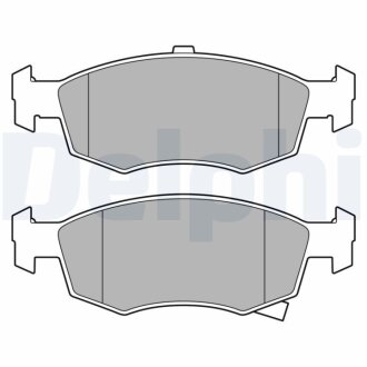 Комплект гальмівних колодок, дискове гальмо Delphi LP3668