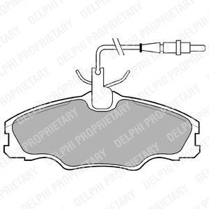 PEUGEOT Тормозные колодки передн. 406 1.6/1.8 95- Delphi LP985