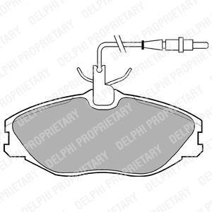 PEUGEOT Тормозные колодки передние 406 1.9/3.0 95- Delphi LP986