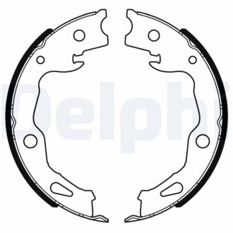 Колодки гальмівні барабанні (комплект 4 шт) Delphi LS2186