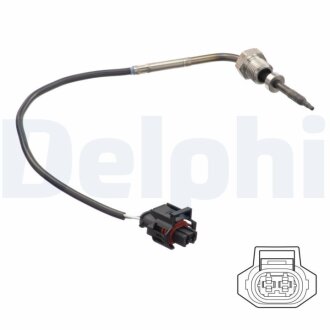 OPEL Датчик температуры ОГ Antara 2,0CDTI -11, CHEVROLET Captiva 2,0D 06- Delphi TS30148 (фото 1)