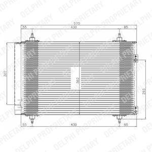 CITROEN Радиатор кондиционера B9, C4, DS4, DS5, Peugeot 3008, 307, 308, 5008, Parther Delphi TSP0225548