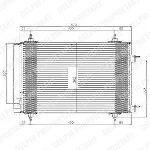 CITROEN Конденсатор кондиционера C4 04-, PEUGEOT 307 Delphi TSP0225549