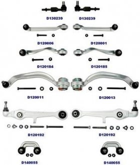 К-т рычагов с наконечником. (конус 16-21mm) VW Passat B5 Denckermann D200003