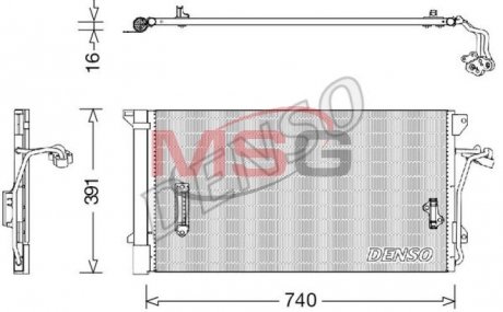 Радіатор кондиціонера DENSO DCN02027