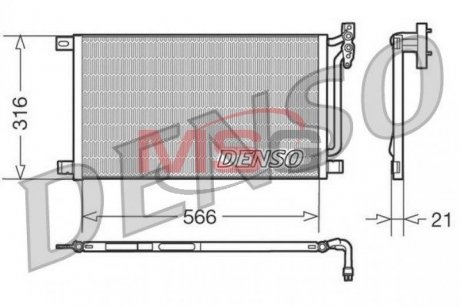 Радиатор кондиционера DENSO DCN05003