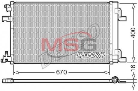 Радиатор кондиционера DENSO DCN20002