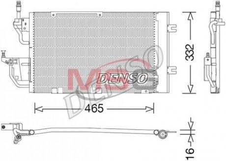 Конденсер кондиционера DENSO DCN20037 (фото 1)