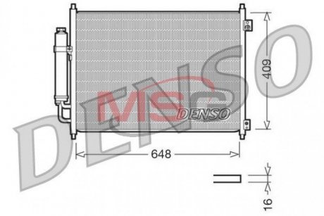 Радиатор кондиционера DENSO DCN46001