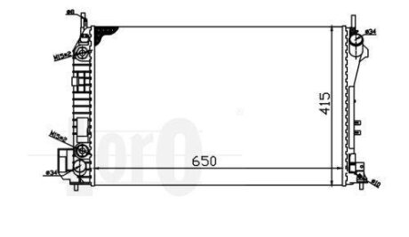 Радіатор охолодження двигуна SIGNUM/VECTRA C 2.0 16V DTI 02- DEPO 037-017-0081