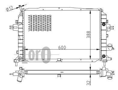 Радіатор охолодження двигуна ZAFIRA B 1.9CDTi 05- DEPO 037-017-0088-B