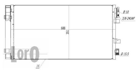 Радіатор кондиціонера Megane III/Scenic III/Fluence 08- DEPO 042-016-0039