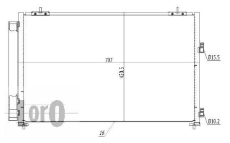 Радіатор кондиціонера TOYOTA RAV4 2.0D 12- DEPO 051-016-0011 (фото 1)