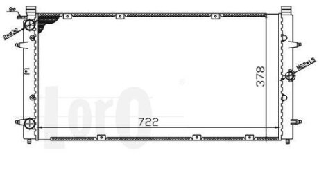 Радіатор охолодження двигуна T4 -08.96 (+/- AC) DEPO 053-017-0068 (фото 1)