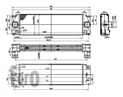 Радіатор інтеркулера а Sprinter/Crafter 06- DEPO 054-018-0009