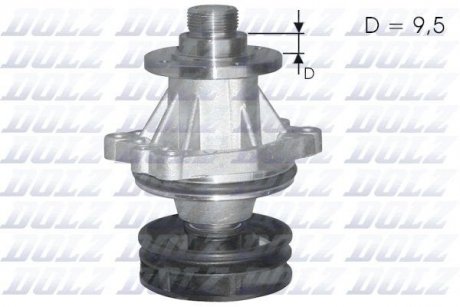 Водяна помпа BMW 3(E36/E46)/5(E34/E39/E60)/7(E38)/X3(E83)/X5(E53) 2.0/2.3/2.5/2.8/3.0 1996- DOLZ B214