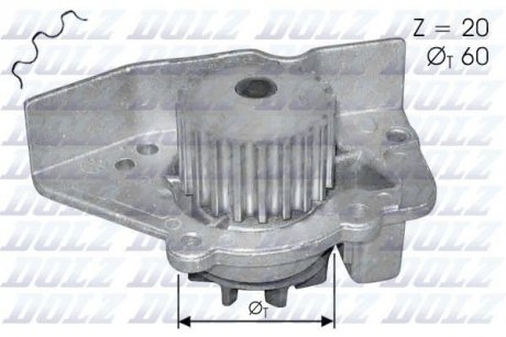 Насос системи охолодження DOLZ N-405 (фото 1)