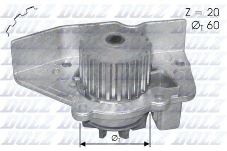 Насос системи охолодження DOLZ N-406