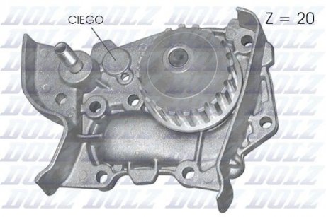 Насос системи охолодження DOLZ R-214 (фото 1)