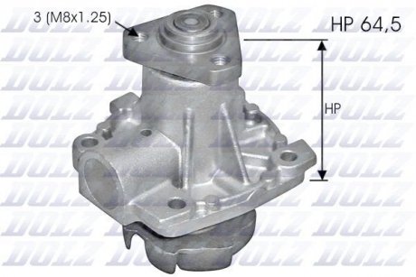 FIAT Помпа воды Sedici 06-,Suzuki Grand Vitara 05-,Swift,SX4 05- DOLZ S-248