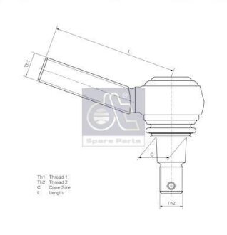 Наконечник рульової тяги DT 2.53156