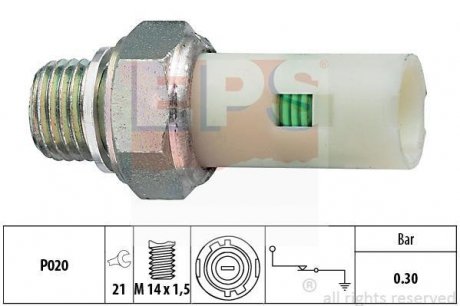 Датчик давления масла Renault Trafic/21/Megane 96-/Nissan Micra III (K12) 03- EPS 1.800.076