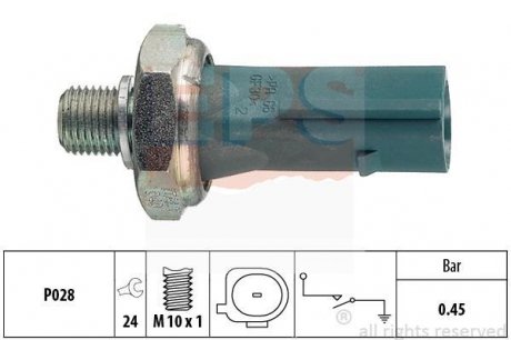 SEAT Датчик давления масла Cordoba 1,4-1,6 06-, Toledo 1,4 06-. EPS 1.800.174