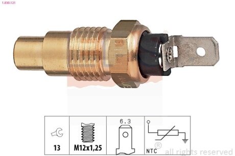 Датчик температури води (M12x1.25) Nissan AlmeraII 1.5-2.2 00-/Primera 1.6-2.0 93-02 EPS 1.830.121