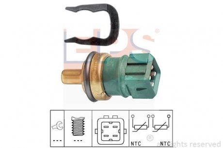 Датчик температуры охлаж. жидкости (4 pin, голубой) до 2001 EPS 1.830.260 (фото 1)