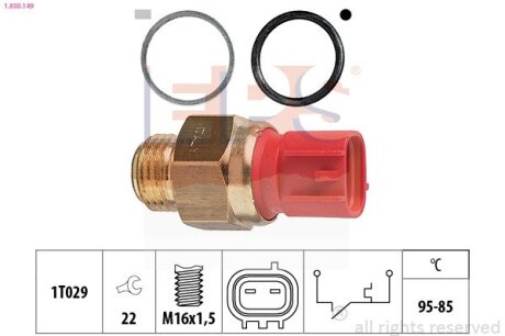 SUZUKI Температурный датчик включения вентилятора радиатора SWIFT 89- EPS 1.850.149