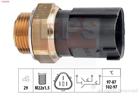 Датчик вентилятора VAG 96- 1J0 959 481A EPS 1.850.690