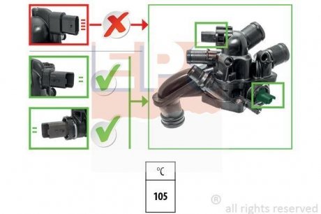 Термостат с датчиком PSA Berlingo/C3/C4/C5/207/208/308/508/Partner 1.6 Vti 2009- EPS 1.880.866