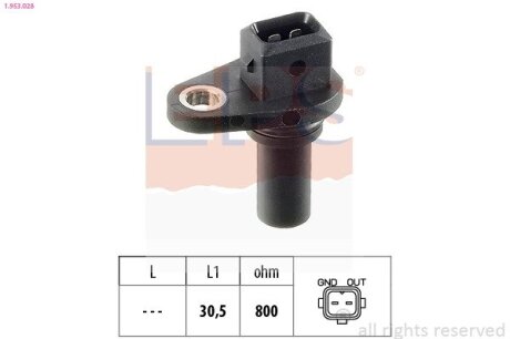 Датчик скорости VAG 1.6/1.8/2.0/2.3/1.9TDI Lancia Detra Fiat Tipo Ford Galaxy 90-00 EPS 1.953.028
