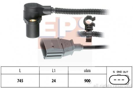 Датчик положения коленвала Audi A4/Seat Exeo/VW Passat 98- EPS 1.953.267