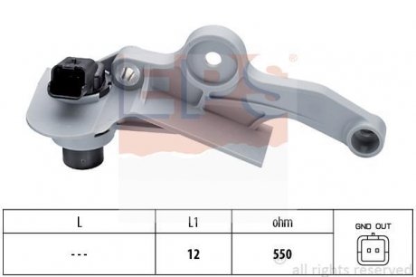 Датчик положения коленвала Citoren C3, C4, Xsara/Peugeot 206, 306, 307 1.4i-1.6 16V 98- EPS 1.953.299