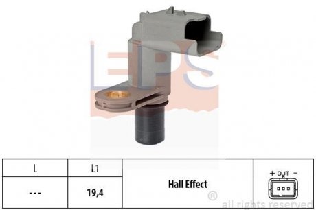 CITROEN Датчик оборотов двигателя C2/3/4,Peugeot 1007,206,207,307 1.4 03- EPS 1.953.468