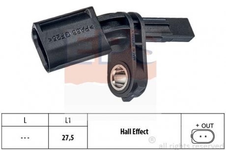 Датчик ABS перед прав VW T-5 / Skoda Octavia EPS 1.960.006