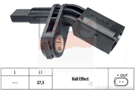 VW Датчик ABS передн.лев.Golf,Passat,T5,Skoda Octavia,Seat,Audi EPS 1.960.007