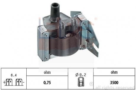 FIAT Катушка зажигания Fiorino 1.1/1.3 -94. EPS 1.970.158